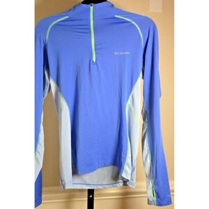 Columbia Women's Pullover‎ M Omni-Wind-Block Running Reflective Light 1/4 Zipper